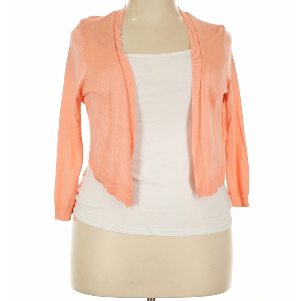 Torrid Coral Open-Front Cardigan